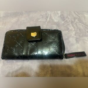 Hello kitty patent zippered wallet (original hello kitty brand)